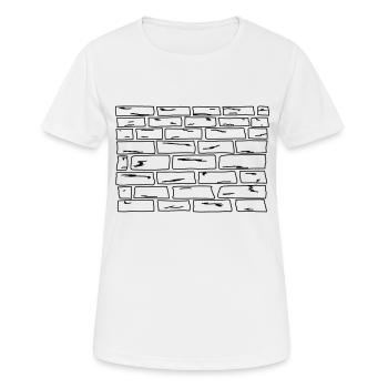 Die Mauer - Frauen T-Shirt atmungsaktiv - Weiß - Vorne - AI Model Female 172 dark (172cm)