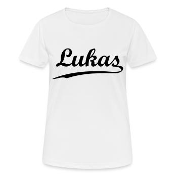 lukas - Frauen T-Shirt atmungsaktiv - Weiß - Vorne - AI Model Female 172 dark (172cm)