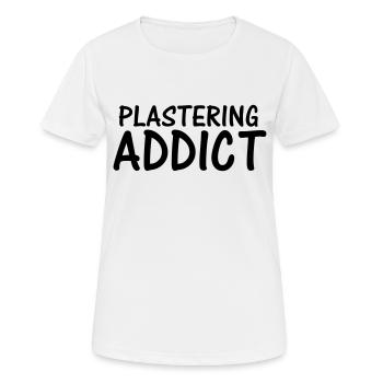 plastering addict - Women's Breathable T-Shirt - white - Front - AI Model Female 172 dark (172cm)