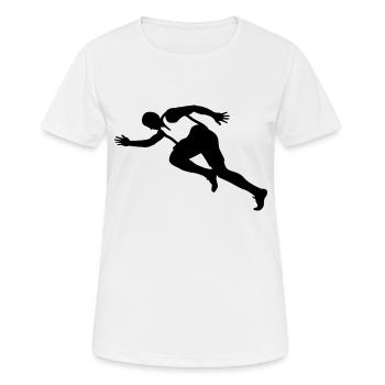 athlétisme - T-shirt respirant Femme - blanc - Devant - AI Model Female 172 dark (172cm)