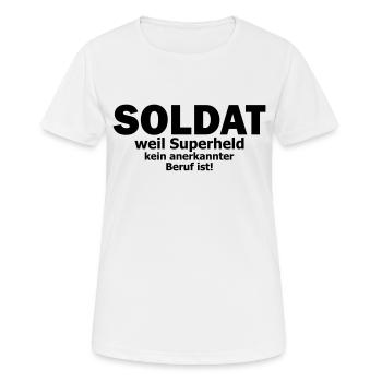 soldat - Frauen T-Shirt atmungsaktiv - Weiß - Vorne - AI Model Female 172 dark (172cm)