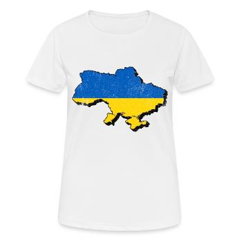 Ukraine - Women's Breathable T-Shirt - white - Front - AI Model Female 172 dark (172cm)