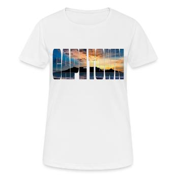 Kapstadt Tafelberg - Frauen T-Shirt atmungsaktiv - Weiß - Vorne - AI Model Female 172 dark (172cm)