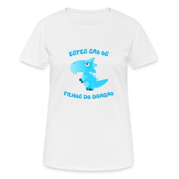 FILHOS DO DRAGAO - Frauen T-Shirt atmungsaktiv - Weiß - Vorne - AI Model Female 172 dark (172cm)