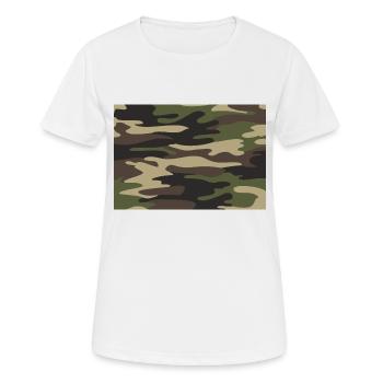 army camo - Women's Breathable T-Shirt - white - Front - AI Model Female 172 dark (172cm)