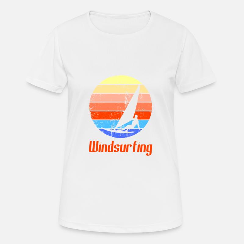 Windsurfer - windsurfing retro vintage design - Women's Breathable T-Shirt - white