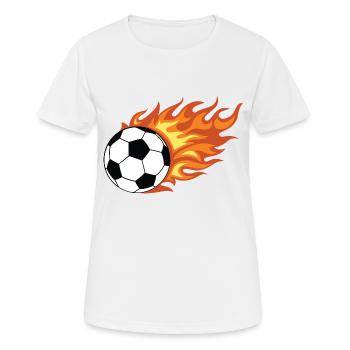 Soccer Flame - Women's Breathable T-Shirt - white - Front - AI Model Female 172 dark (172cm)