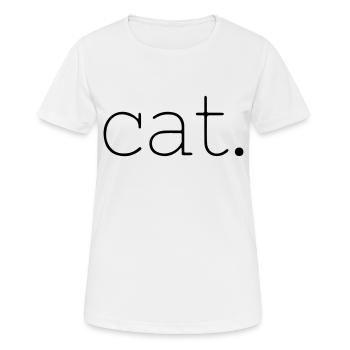 chat - T-shirt respirant Femme - blanc - Devant - AI Model Female 172 dark (172cm)