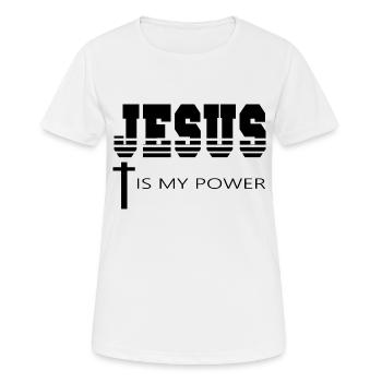 Jésus-Christ Dieu Dieu - T-shirt respirant Femme - blanc - Devant - AI Model Female 172 dark (172cm)