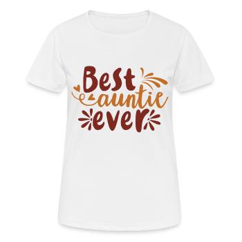 Best auntie ever - T-shirt respirant Femme - blanc - Devant - AI Model Female 172 dark (172cm)