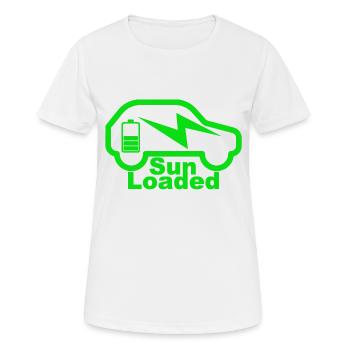 e-auto, e-mobilität,elektro-auto, zoe, EV-driver, - Frauen T-Shirt atmungsaktiv - Weiß - Vorne - AI Model Female 172 dark (172cm)