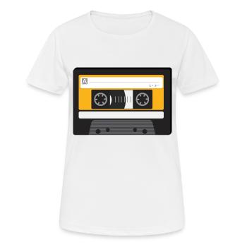 Cassette - T-shirt respirant Femme - blanc - Devant - AI Model Female 172 dark (172cm)
