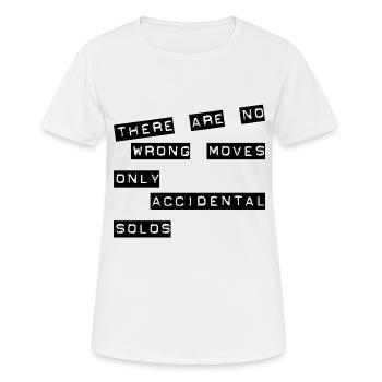 There Are No Wrong Moves, Only Accidental Solos 3 - Women's Breathable T-Shirt - white - Front - AI Model Female 172 dark (172cm)