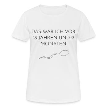 Sperma Geburtstag - Frauen T-Shirt atmungsaktiv - Weiß - Vorne - AI Model Female 172 dark (172cm)