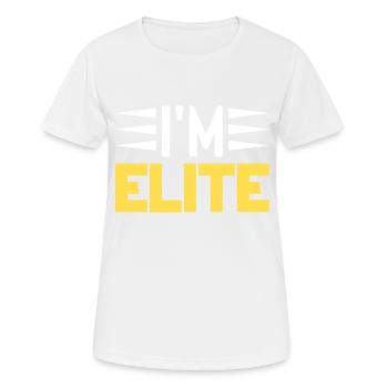 I´m Elite (gelb) - Frauen T-Shirt atmungsaktiv - Weiß - Vorne - AI Model Female 172 dark (172cm)