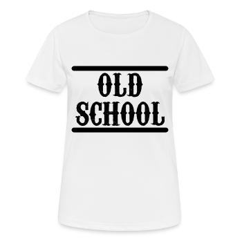 Old School - Frauen T-Shirt atmungsaktiv - Weiß - Vorne - AI Model Female 172 dark (172cm)