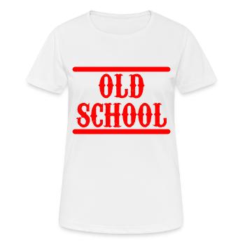 Old School - Frauen T-Shirt atmungsaktiv - Weiß - Vorne - AI Model Female 172 dark (172cm)