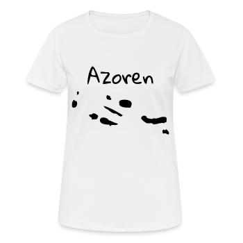 Azoren Portugal Atlantik Insel Urlaub - Frauen T-Shirt atmungsaktiv - Weiß - Vorne - AI Model Female 172 dark (172cm)
