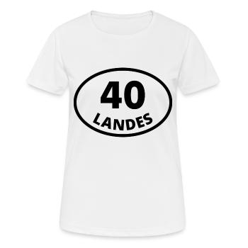 40 landes - T-shirt respirant Femme - blanc - Devant - AI Model Female 172 dark (172cm)