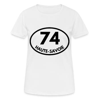 haute-savoie - T-shirt respirant Femme - blanc - Devant - AI Model Female 172 dark (172cm)