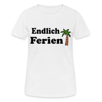 Endlich Ferien - Frauen T-Shirt atmungsaktiv - Weiß - Vorne - AI Model Female 172 dark (172cm)