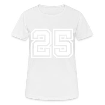 25 Zahl symbol - Frauen T-Shirt atmungsaktiv - Weiß - Vorne - AI Model Female 172 dark (172cm)