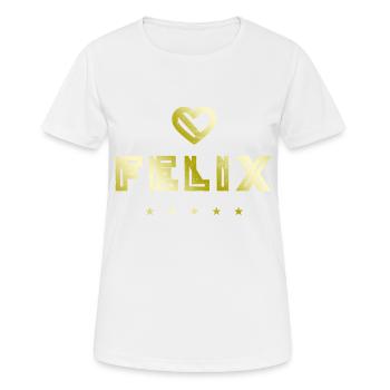 Félix Herz - T-shirt respirant Femme - blanc - Devant - AI Model Female 172 dark (172cm)