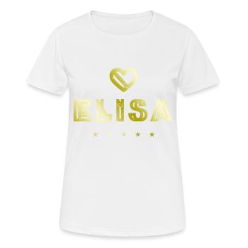 Elisa Herz - Frauen T-Shirt atmungsaktiv - Weiß - Vorne - AI Model Female 172 dark (172cm)