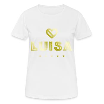 Luisa Herz - T-shirt respirant Femme - blanc - Devant - AI Model Female 172 dark (172cm)
