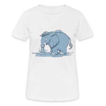 Pipo - Frauen T-Shirt atmungsaktiv - Weiß - Vorne - AI Model Female 172 dark (172cm)