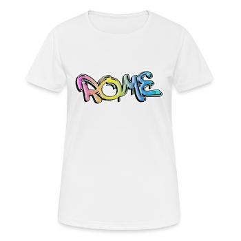Rome Rome Italie Ville Graffiti Spray Sprayer - T-shirt respirant Femme - blanc - Devant - AI Model Female 172 dark (172cm)