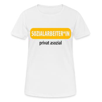 Soziale Arbeit - Frauen T-Shirt atmungsaktiv - Weiß - Vorne - AI Model Female 172 dark (172cm)