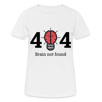404 - brain not found - Women's Breathable T-Shirt - white - Front - AI Model Female 172 dark (172cm)