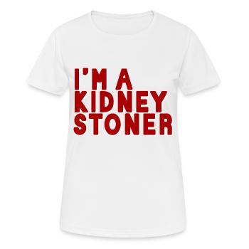 Je suis un stoner rénal - T-shirt respirant Femme - blanc - Devant - AI Model Female 172 dark (172cm)