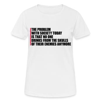 boissons de crânes ennemis - T-shirt respirant Femme - blanc - Devant - AI Model Female 172 dark (172cm)