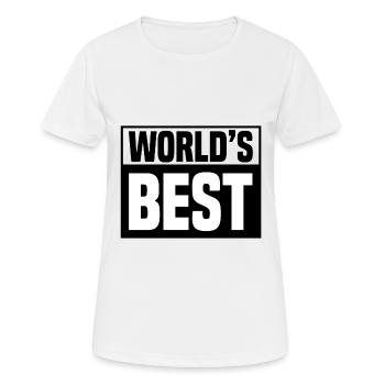 Meilleur au monde - T-shirt respirant Femme - blanc - Devant - AI Model Female 172 dark (172cm)