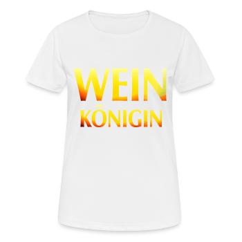 Wein Königin weiß hell - Frauen T-Shirt atmungsaktiv - Weiß - Vorne - AI Model Female 172 dark (172cm)