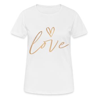 love heart - Frauen T-Shirt atmungsaktiv - Weiß - Vorne - AI Model Female 172 dark (172cm)