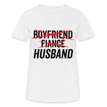 Boyfriend Fiancé Husband - Women's Breathable T-Shirt - white - Front - AI Model Female 172 dark (172cm)