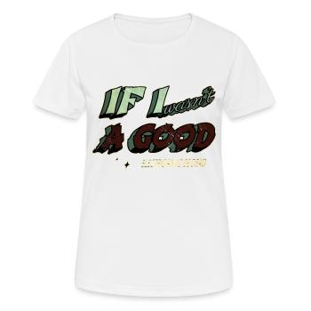 Blagues Geek Funny Electric Funny Citation Formation - T-shirt respirant Femme - blanc - Devant - AI Model Female 172 dark (172cm)