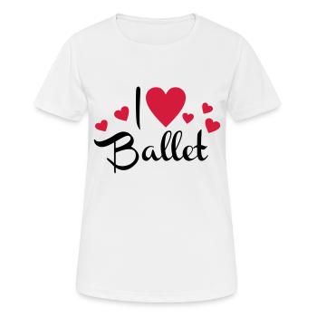 Ballet - T-shirt respirant Femme - blanc - Devant - AI Model Female 172 dark (172cm)