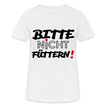 Bitte nicht füttern! - Frauen T-Shirt atmungsaktiv - Weiß - Vorne - AI Model Female 172 dark (172cm)