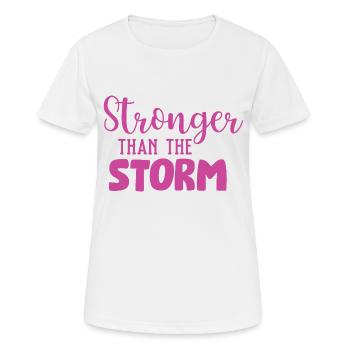 Stronger Than The Storm - Women's Breathable T-Shirt - white - Front - AI Model Female 172 dark (172cm)