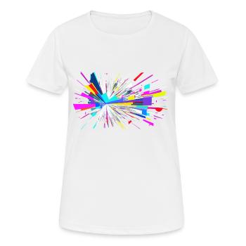 Colors go boom - Women's Breathable T-Shirt - white - Front - AI Model Female 172 dark (172cm)