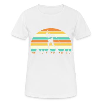 Biathlon Wintersport Retro - Frauen T-Shirt atmungsaktiv - Weiß - Vorne - AI Model Female 172 dark (172cm)