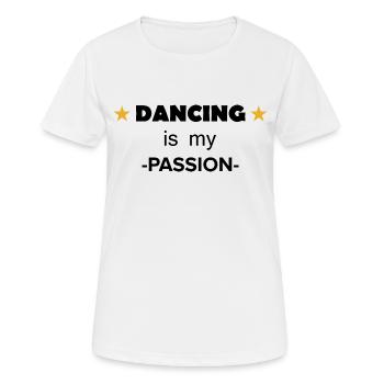 Dancing Dance Music - Frauen T-Shirt atmungsaktiv - Weiß - Vorne - AI Model Female 172 dark (172cm)