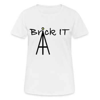 brick it - Frauen T-Shirt atmungsaktiv - Weiß - Vorne - AI Model Female 172 dark (172cm)