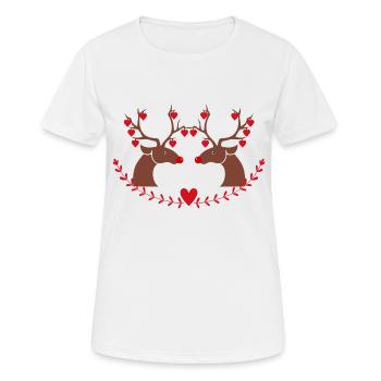 Joyeuses Fêtes - T-shirt respirant Femme - blanc - Devant - AI Model Female 172 dark (172cm)