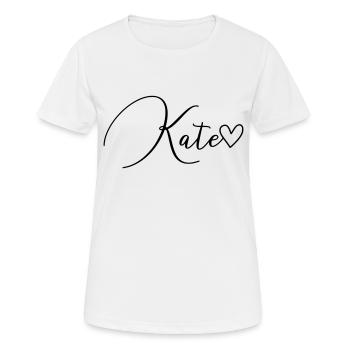 Kate Surname First Name Girl - Women's Breathable T-Shirt - white - Front - AI Model Female 172 dark (172cm)