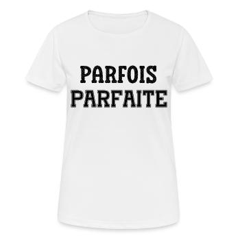 parfois parfaite - T-shirt respirant Femme - blanc - Devant - AI Model Female 172 dark (172cm)
